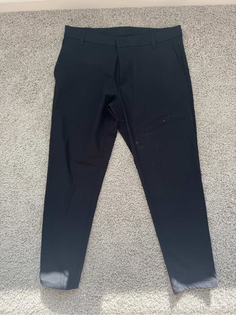 lululemon athletica Men's Black Dress Pants - Slim Tailored Look